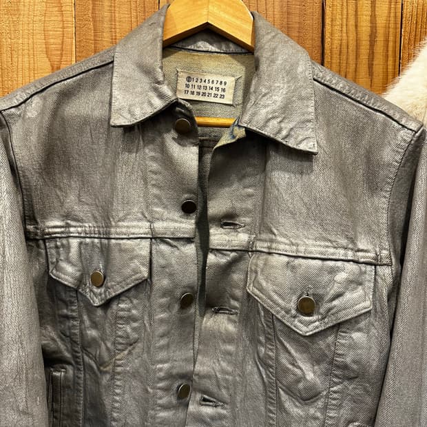 [S] FW99 마틴 마르지엘라 아티저널 실버 페인팅 자켓 팝니다