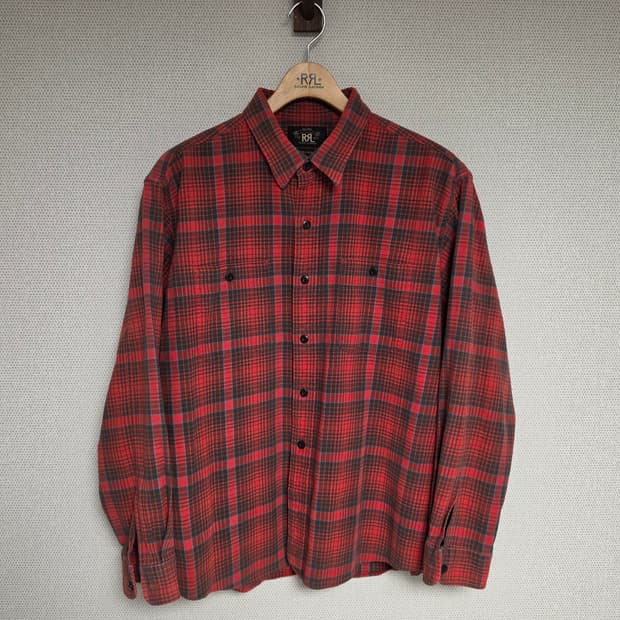RRL 더블알엘 레드 체크 셔츠 XL