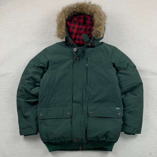 00s 울리치 자수로고 코요테 퍼 아크틱 다운 파카 그린