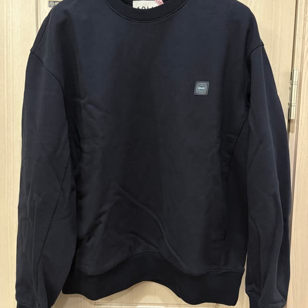 [46] 솔리드옴므 백로고 맨투맨 네이비