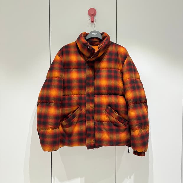 자라 체크플레이드 패딩