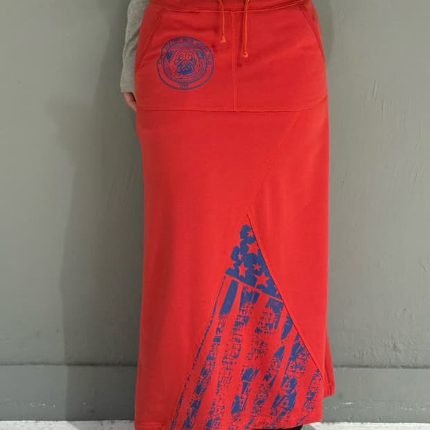 dog marking printing long skirt