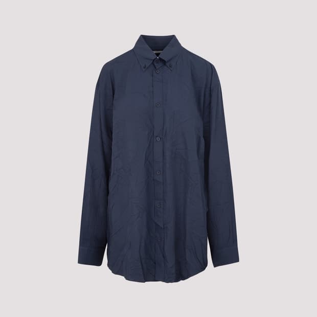 발렌시아가 / 올오버 링클 이펙트 라이오셀 라지핏 셔츠 / 36