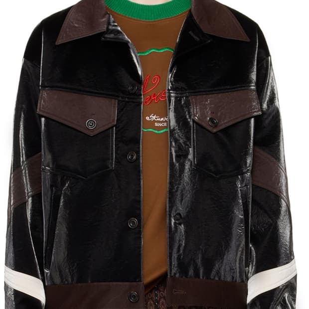 XL) 앤더슨벨 폭스 레더 트러커 자켓