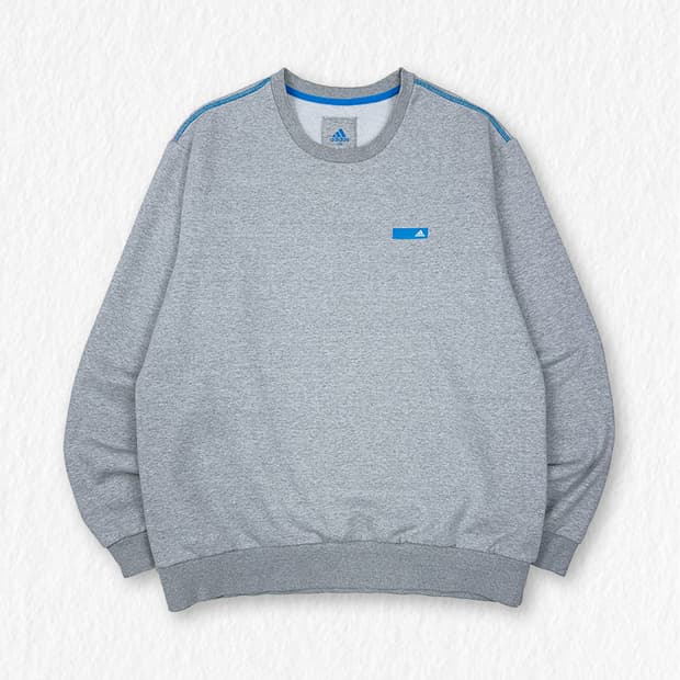 아디다스 기모 맨투맨 그레이