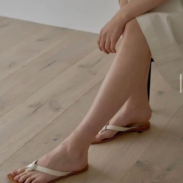 낫띵리튼 knotted leather slides 37(240)