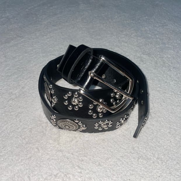 stud leather belt 스터드 가죽 벨트