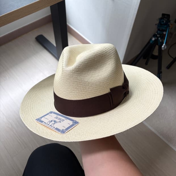 THE.H.W.DOG&CO PANAMA HAT LONG - Natural