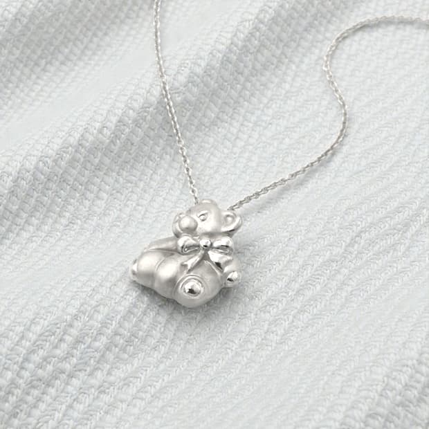 티파니 테디베어 목걸이