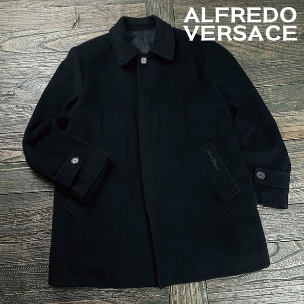 [알프레도 베르사체] 울 모직 싱글 카라 코트 P01561