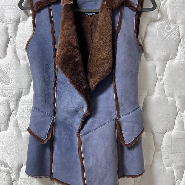 스웨이드 무스탕 퍼 베스트 조끼 66호