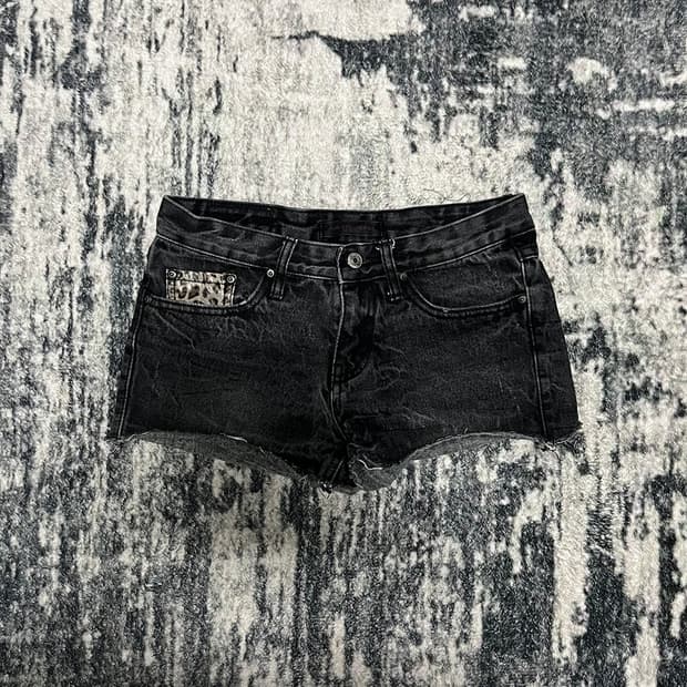 Y2K Leopard Pocket Denim Shorts