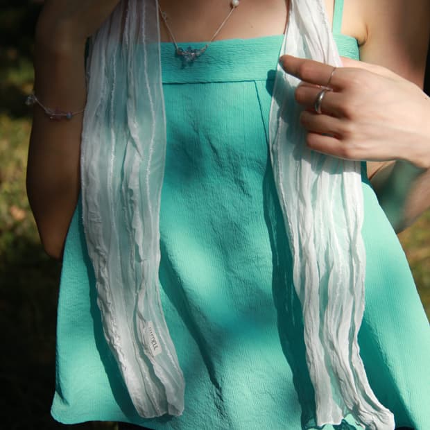 Cloudy White Scarf