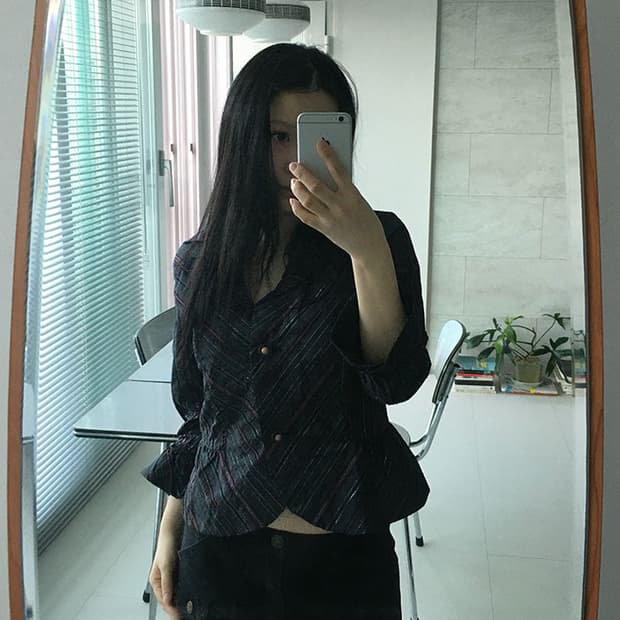 striped flare jacket