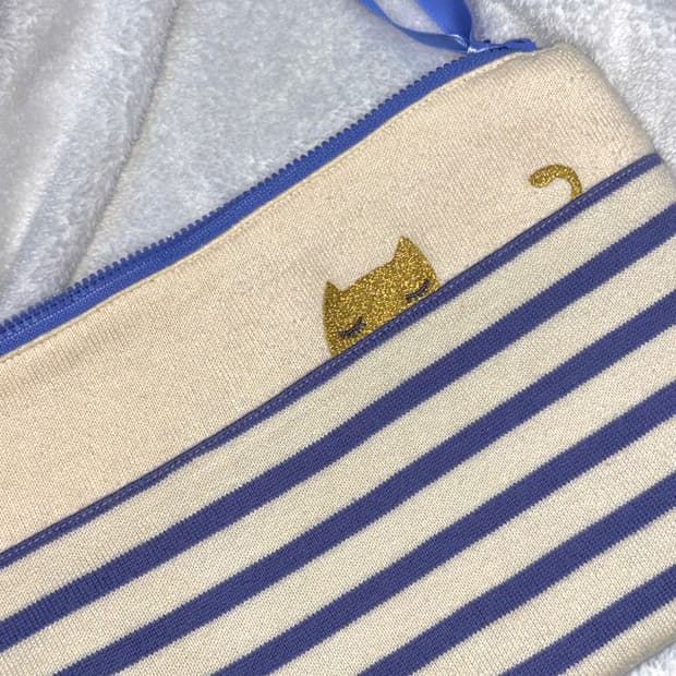 츠모리 치사토 tsumori chisato 블루 스트라이프 파우치