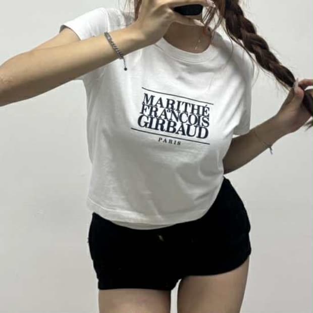 마리떼 프랑소와저버 세미크롭 걸즈 반팔 티셔츠(M)