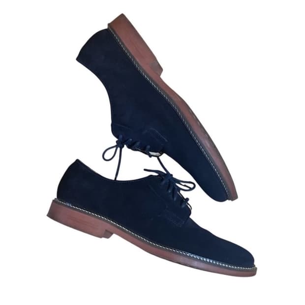 Suede Plain Toe Derby