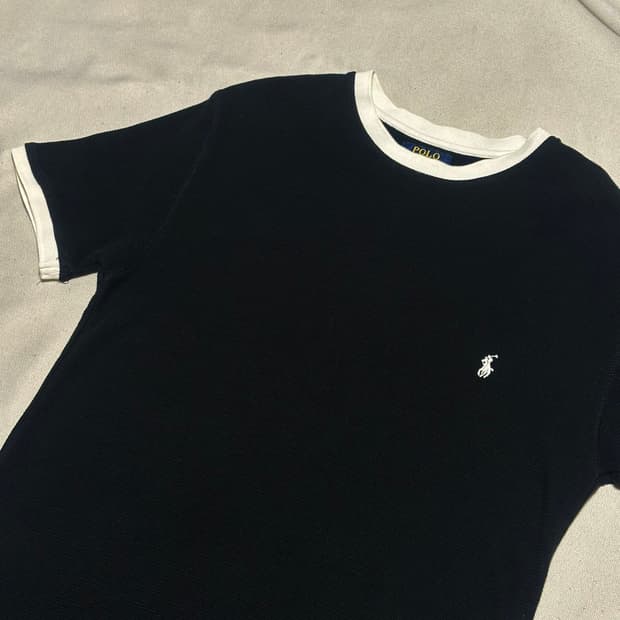 L 폴로랄프로렌 와플 니트 반팔티