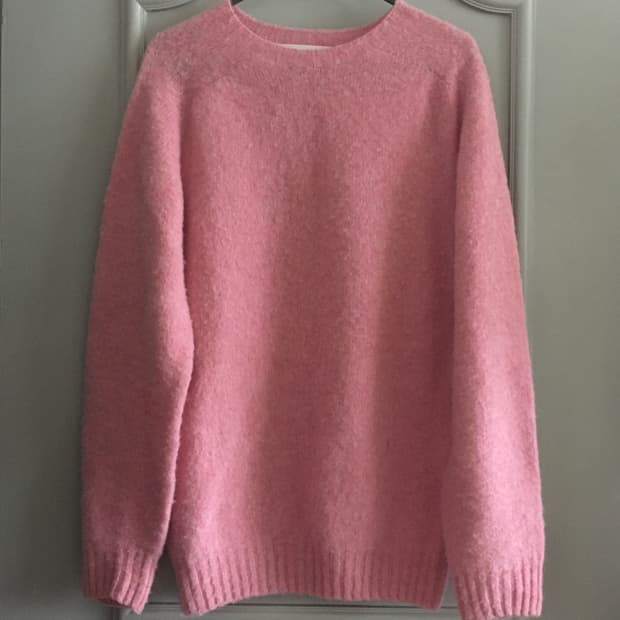 할리오브스코틀랜드 쉐기독 니트 L