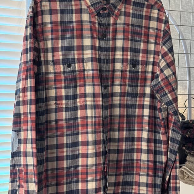 폴로 랄프 로렌 리페어드 마드라스 체크셔츠