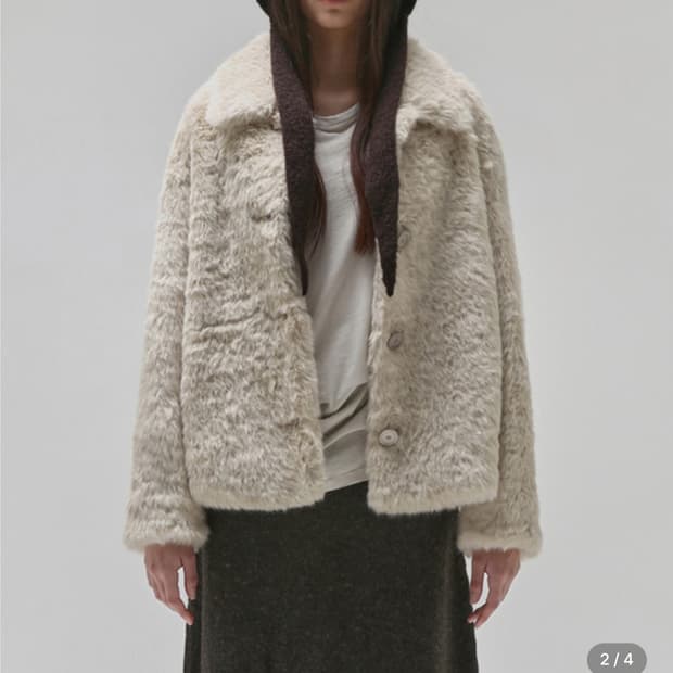 모노크롬 에코 퍼 자켓