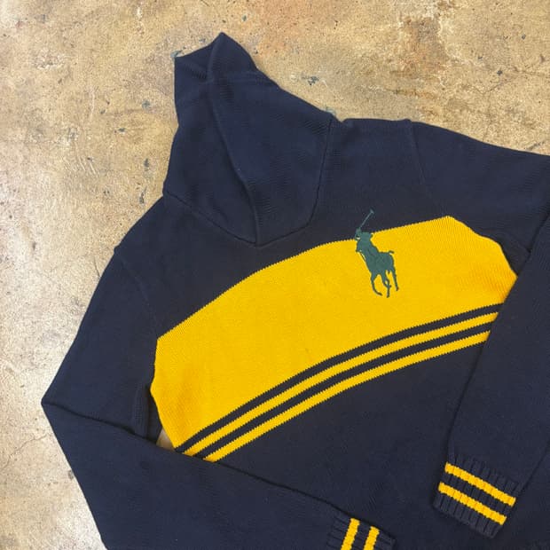 [정품/XL(18-20)] 폴로 랄프로렌 키즈 빅포니 숄카라 니트 b17