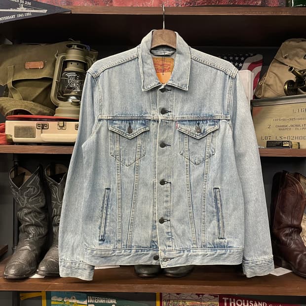 리바이스 빈티지 워시드 데님 트러커 자켓