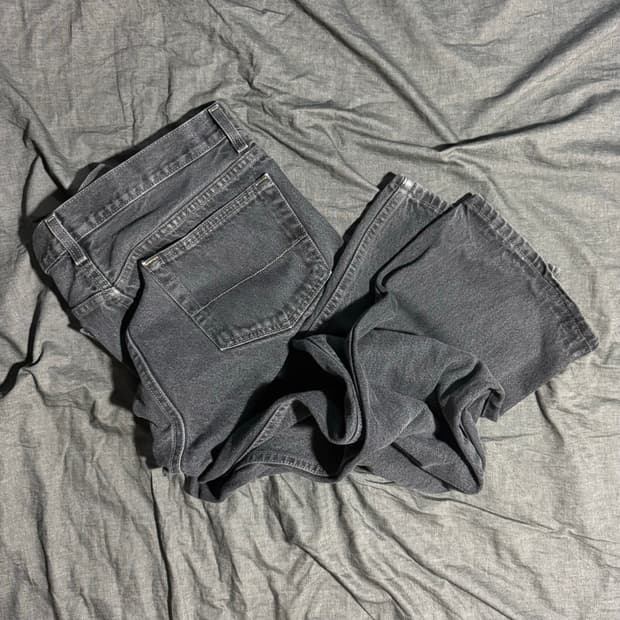 Washed Black Straight Jeans