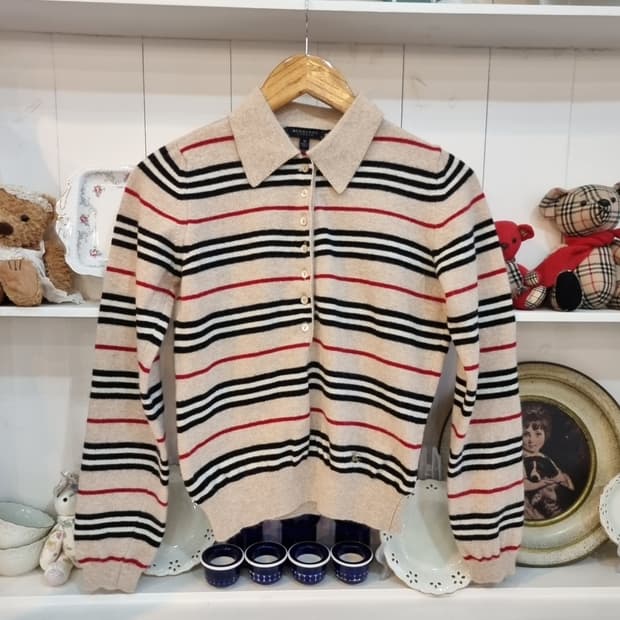 버버리 런던(Burberry London) 메리노울 스트라이프 니트 