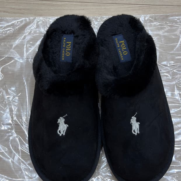 폴로 랄프로렌 블랙 털 슬리퍼 250-255사이즈
