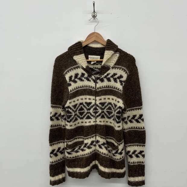 데님앤서플라이 랄프로렌 패턴 니트 가디건 남L