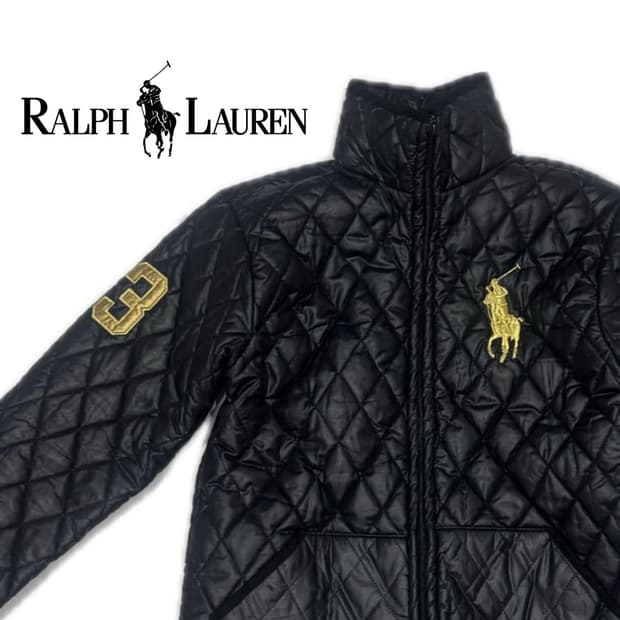 폴로 골드 빅포니 유광 퀄팅자켓