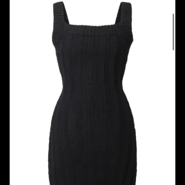 쓰리타임즈) 새상품 엠버 골지 원피스 볼레로 세트