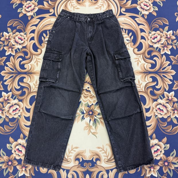 (2)디미트리 블랙 Dimitri black 흑청 카고데님팬츠