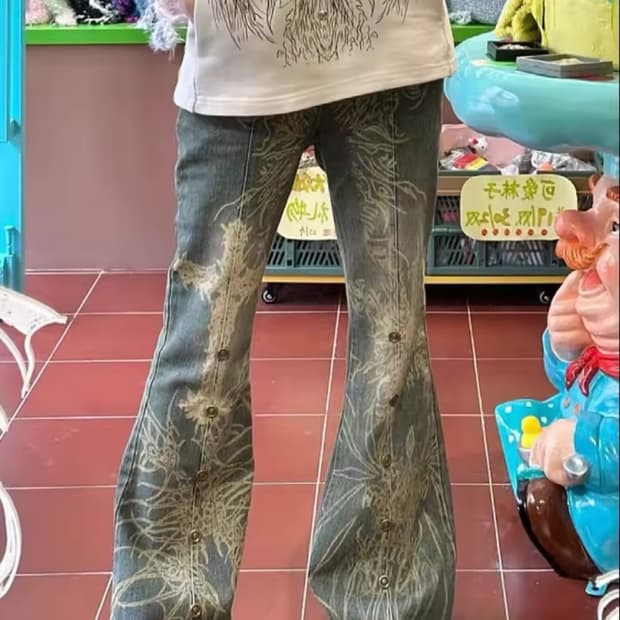 오리엔탈 부츠컷 바지