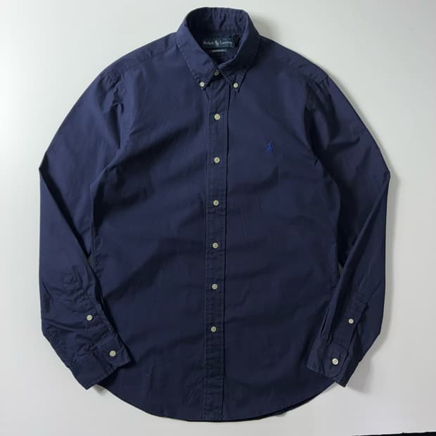 Polo  폴로 랄프로렌 자수 코튼 네이비 셔츠 