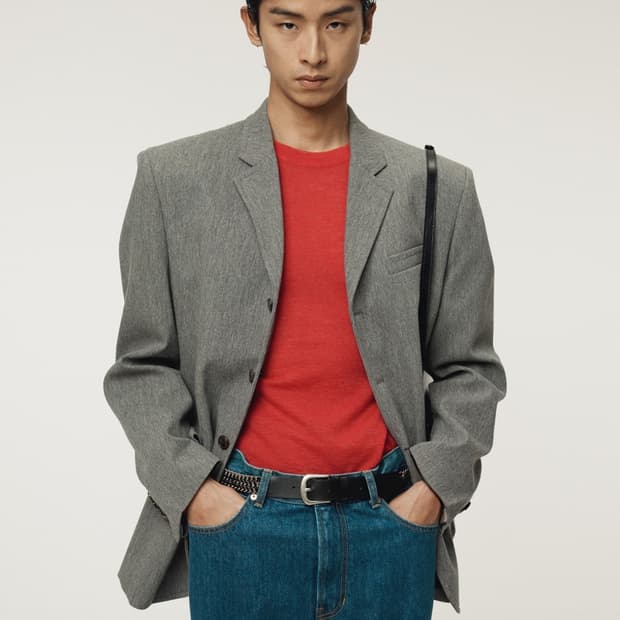 렉토 25FW RC 시어 셔츠 니트 탑 반팔 스웨터 스칼렛 레드