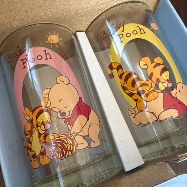 디즈니 베이비 곰돌이푸 유리컵세트