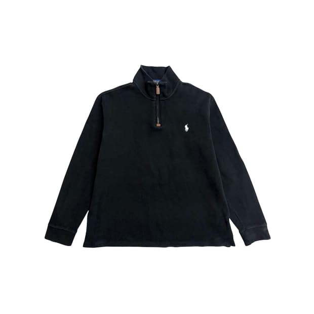 폴로 랄프로렌 반집업 하프집업 블랙 니트 L