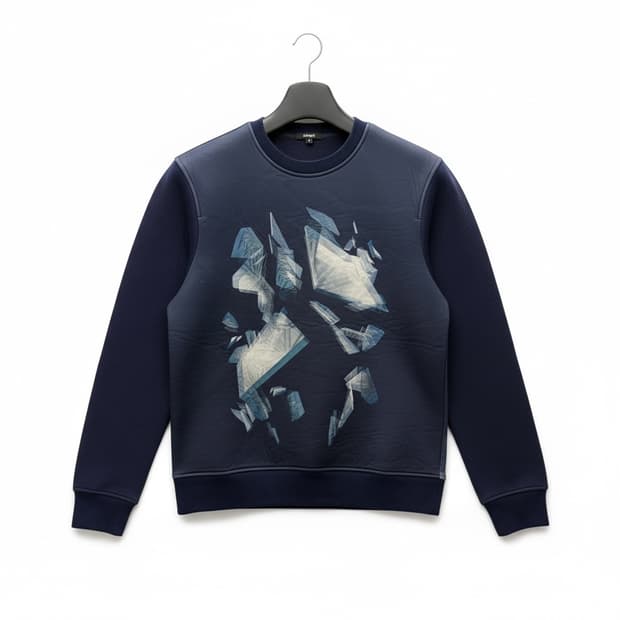 알레그리 네오프랜 네이비 패턴 맨투맨 S