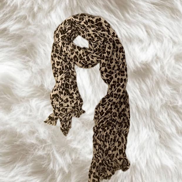 레오파드 패턴 호피 갸루 스카프