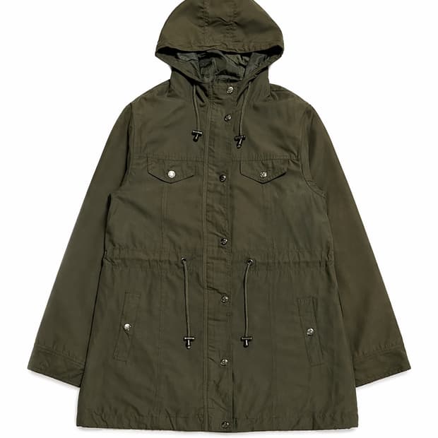 JPN 일본 빈티지 y2k 아메카지 올리브 카키 밀리터리 후드 야상 자켓