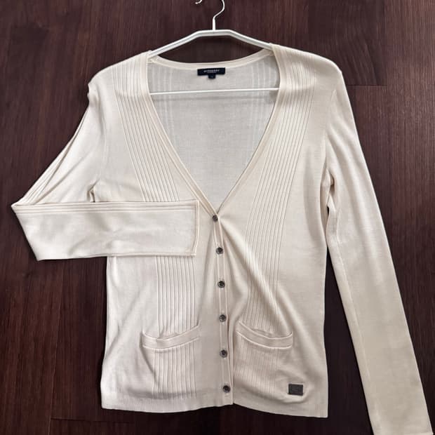 버버리 실크 가디건