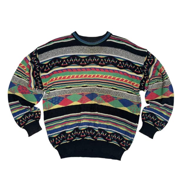 에스닉 배색 니트