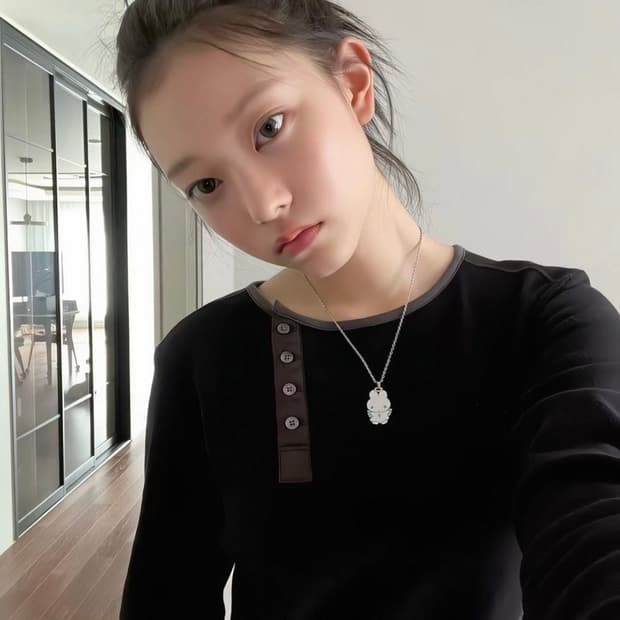 sunonebird 뉴진스 해린 토끼 목걸이
