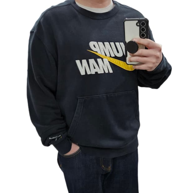 L 100 나이키 조던 빅로고 포켓 맨투맨