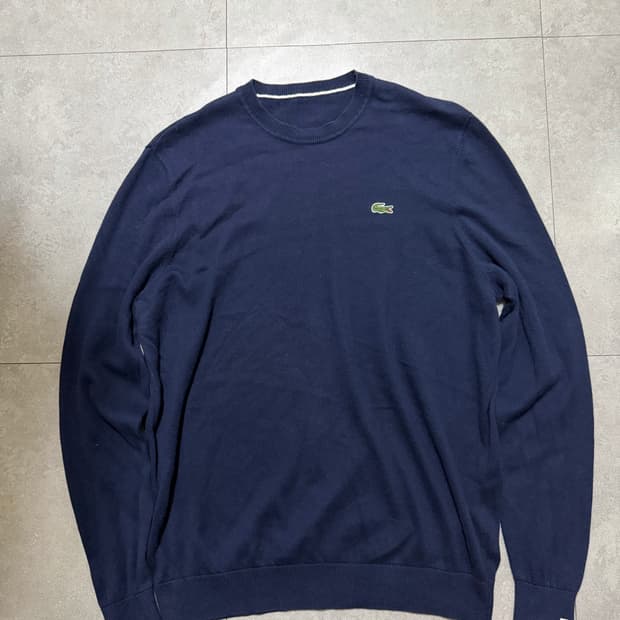 라코스테 네이비 컬러 빈티지 코튼 니트 105size  
