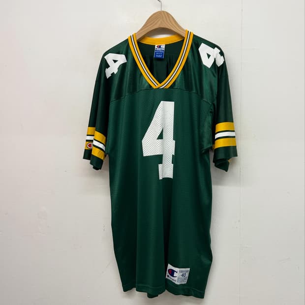 90s USA 챔피온 NFL 그린베이 패커스 브렛 파브 저지