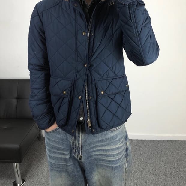 폴로 정품 코듀로이 퀼팅자켓 네이비
