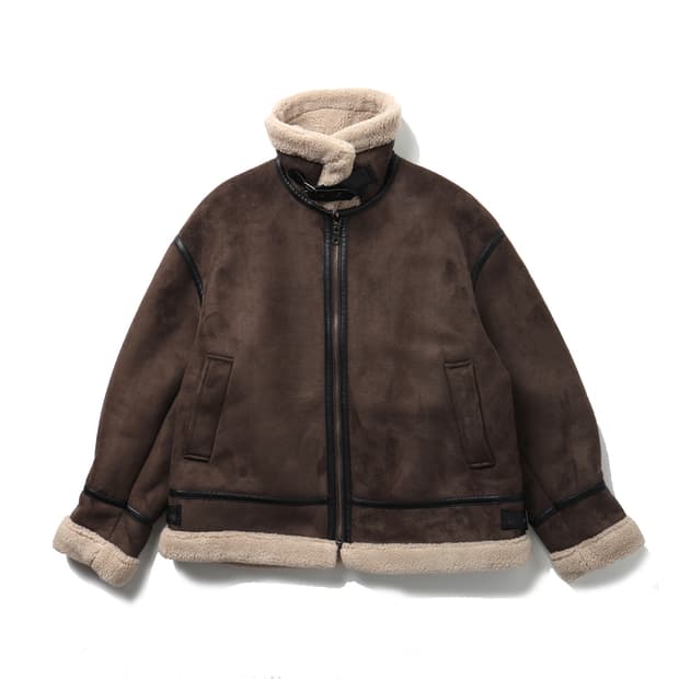 Ray BEAMS Fake Mouton Bomber Blouson